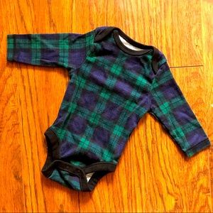 Old Navy Long Sleeve Plaid Onesie